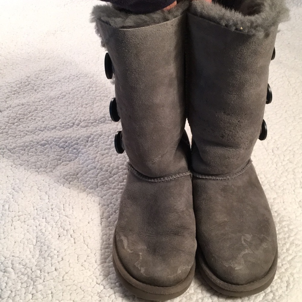 Grey tall UGG boots